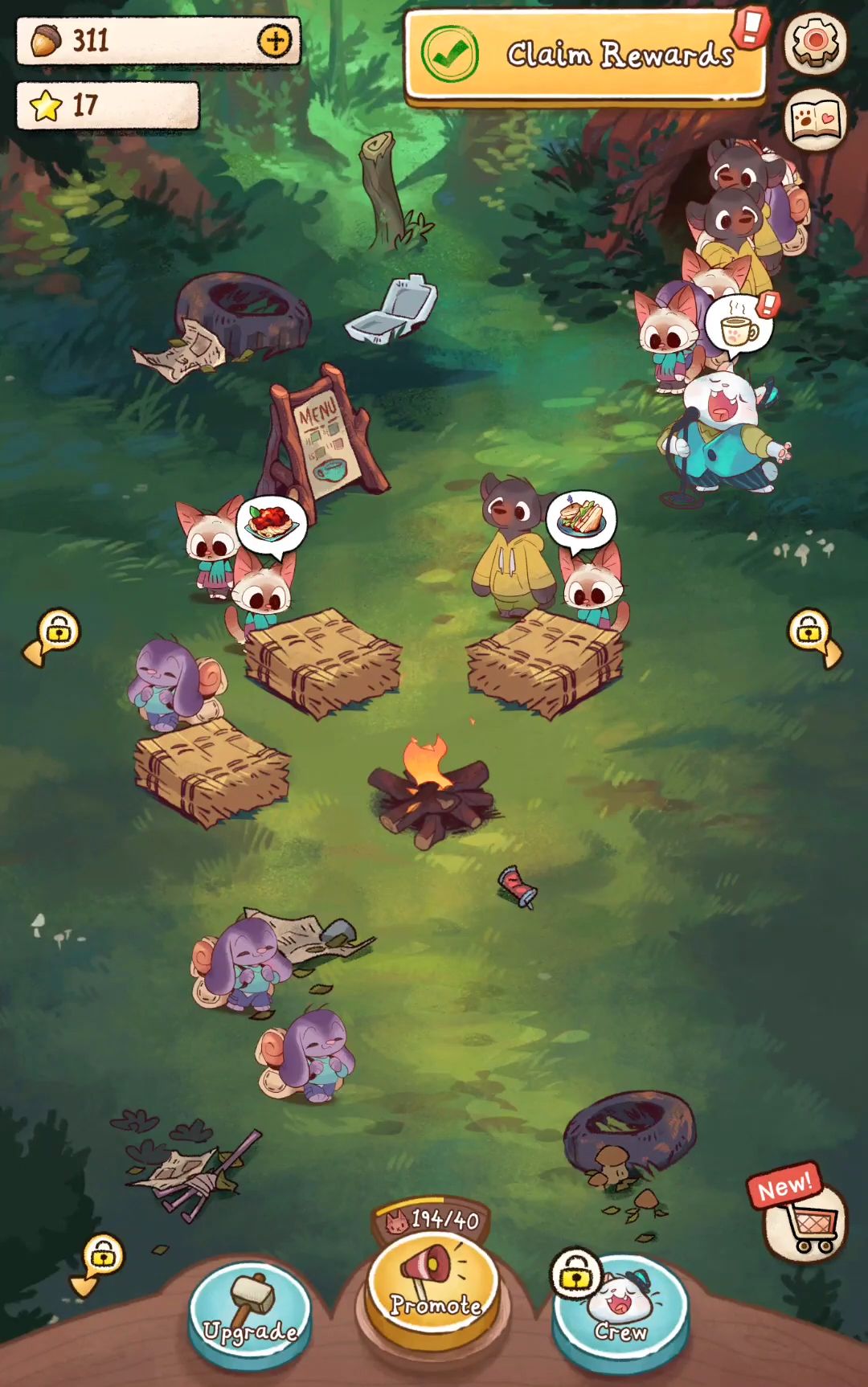 Scarica Campfire Cat Cafe - Cute Game gratis per Android.