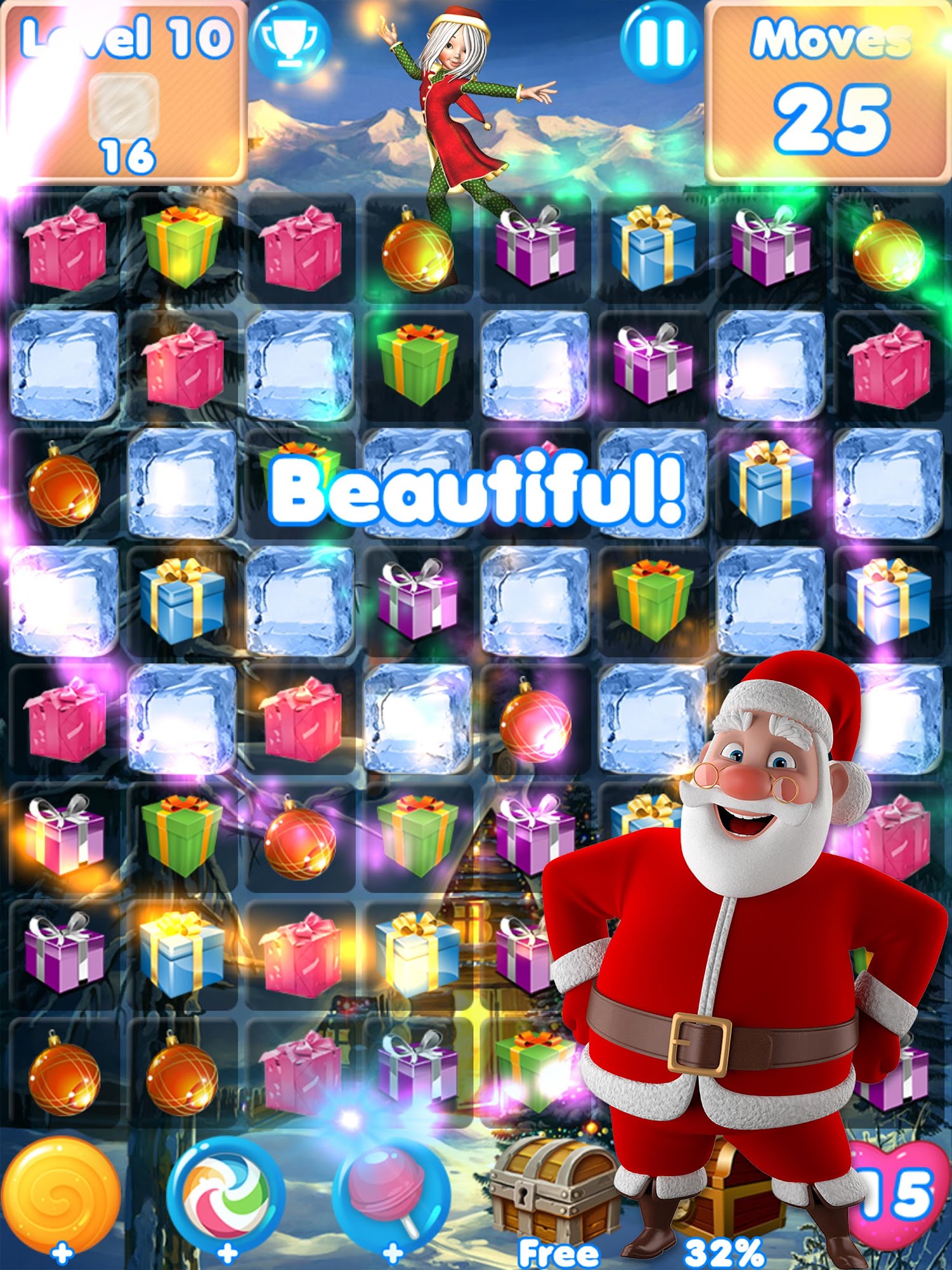 Scarica Christmas Games - santa match 3 games without wifi gratis per Android.