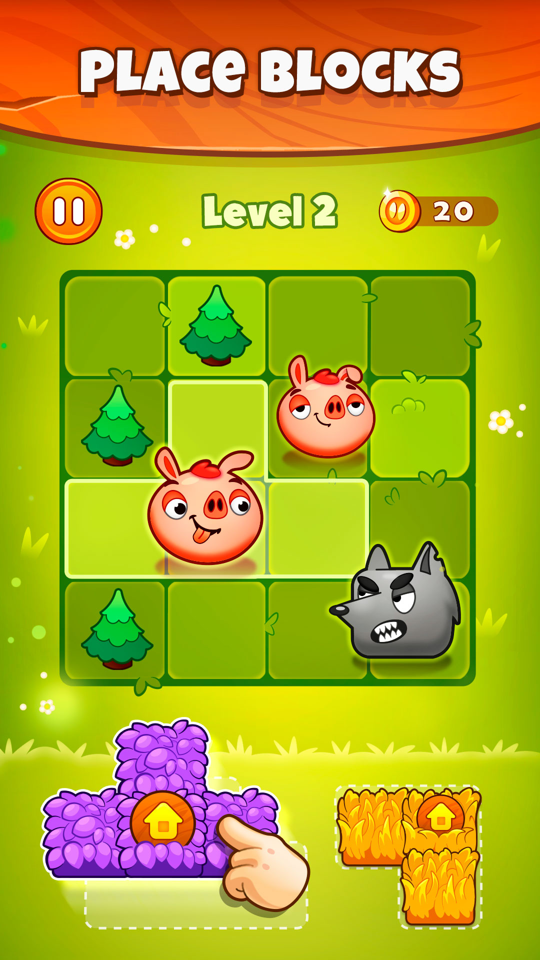 Scarica Pigs and Wolf - Block Puzzle gratis per Android.