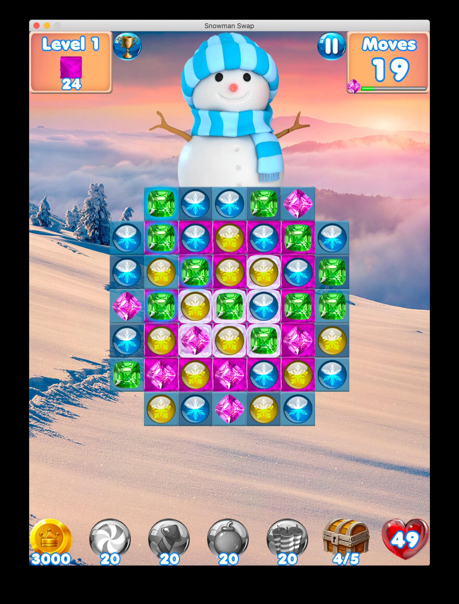 Scarica Snowman Swap - match 3 games and Christmas Games gratis per Android.