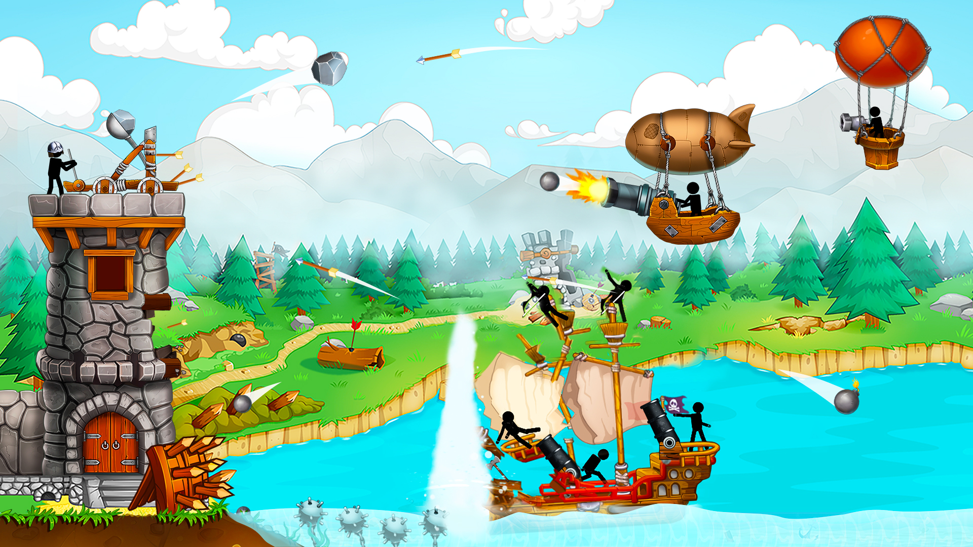 Scarica The Catapult: Stickman Pirates gratis per Android.
