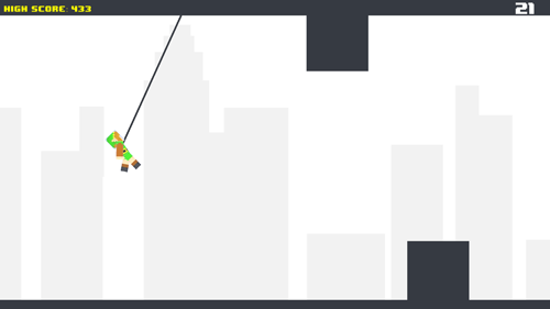Pixel rope: Endless rope swing