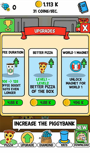 Pizza evolution: Flip clicker