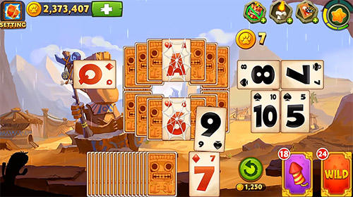 Pyramid solitaire: Adventure. Card games