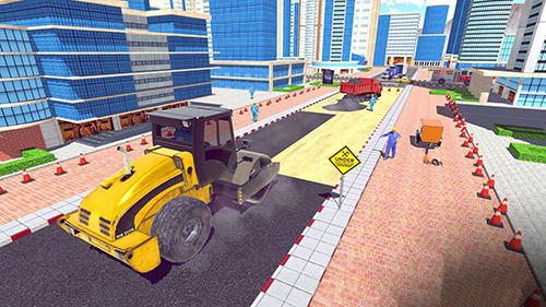 Excavator digging: Road construction simulator 3D