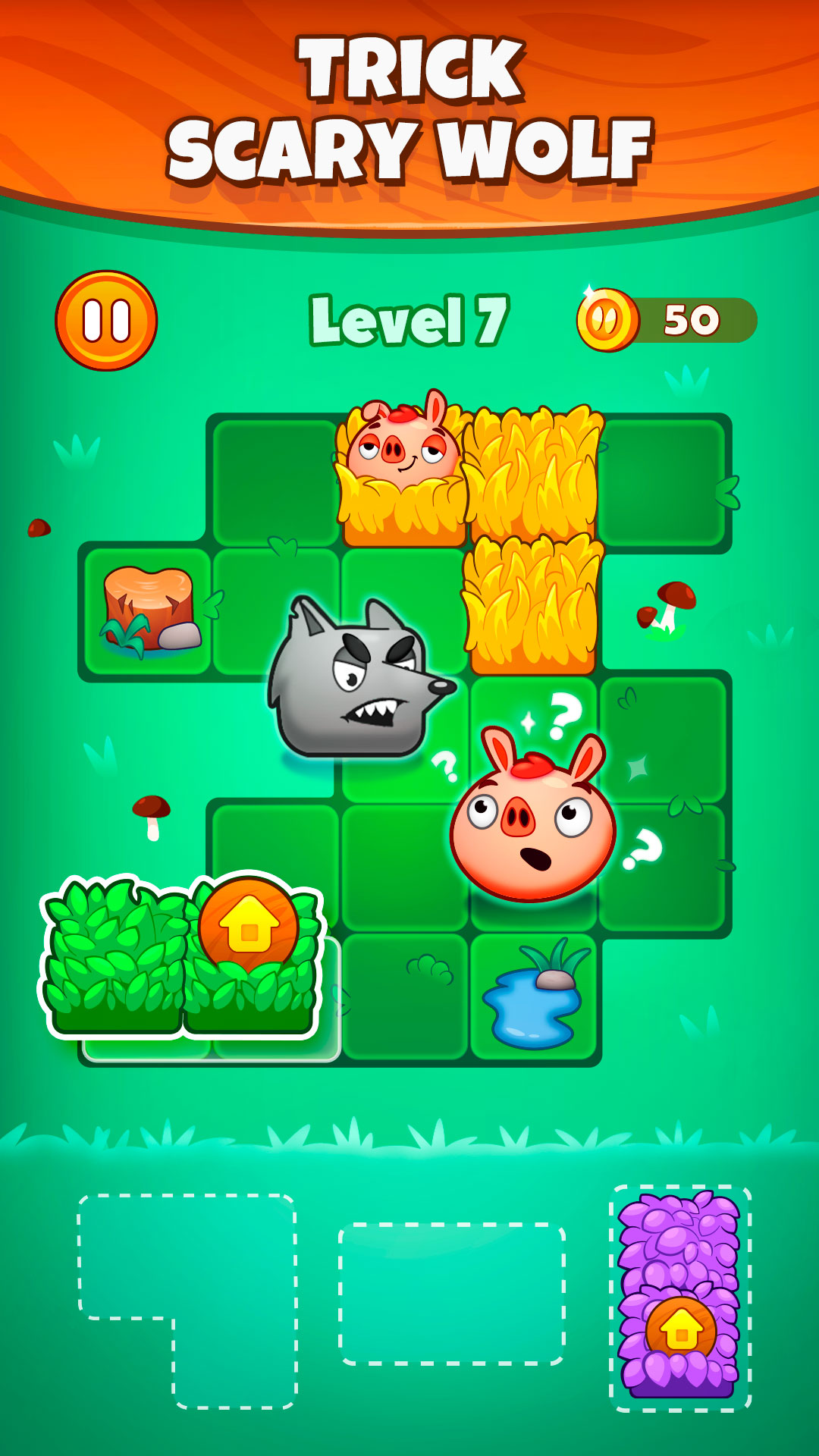 Pigs and Wolf - Block Puzzle