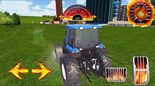 Realistic farm tractor driving simulator