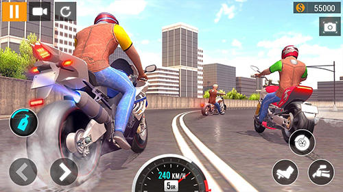 City motorbike racing
