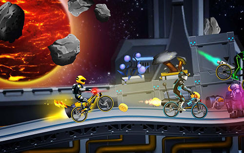 High speed extreme bike race game: Space heroes