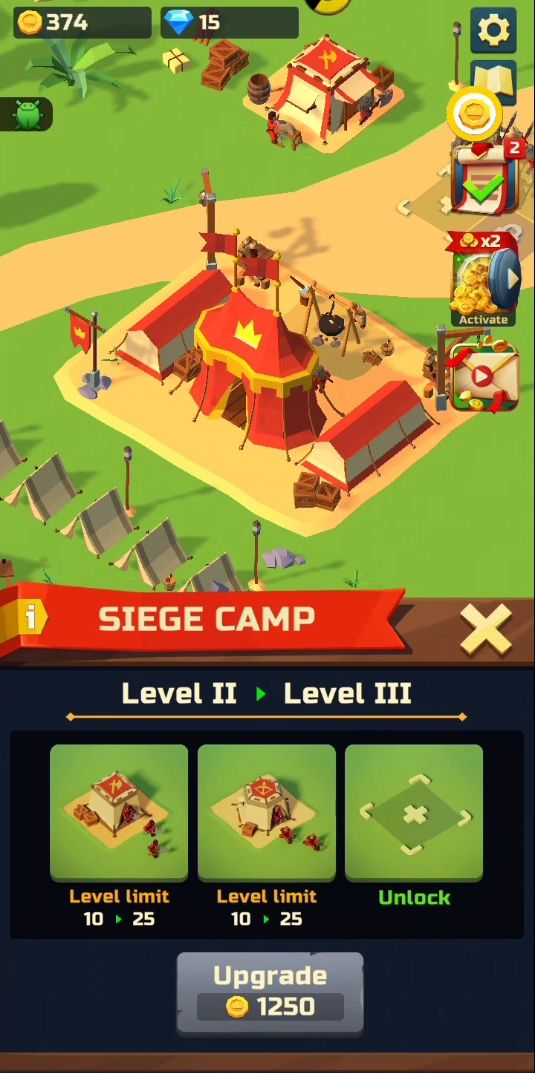 Idle Siege: War simulator game