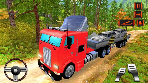Off road hill drive: Cargo truck