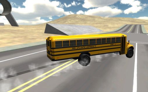 School bus driving 3D