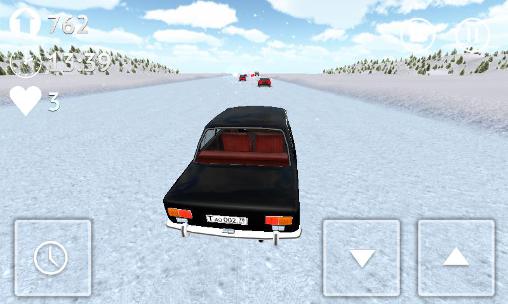 Russian snow traffic racer