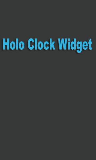 Scarica applicazione gratis: Holo Clock Widget apk per cellulare Android 2.1 e tablet.