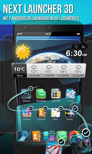 Scarica applicazione gratis: Next launcher 3D apk per cellulare Android 3.0 e tablet.