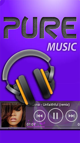 Scarica applicazione Lettori audio gratis: Pure music widget apk per cellulare e tablet Android.