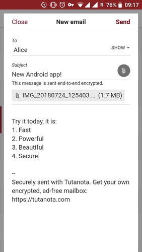 Tutanota - Free secure email