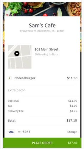 Uber eats: Local food delivery