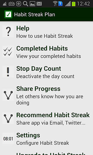Habit streak plan