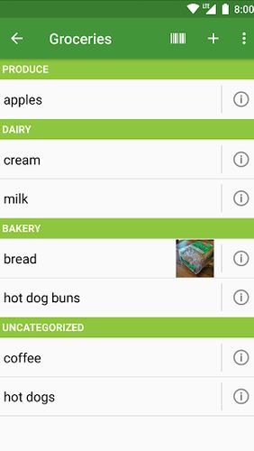 Our Groceries: Shopping list