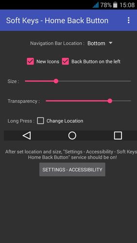 Soft keys - Home back button