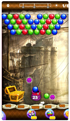 Scaricare Pirates Bubble Shooter - Poppers Ball Mania per iOS 6.0 iPhone gratuito.