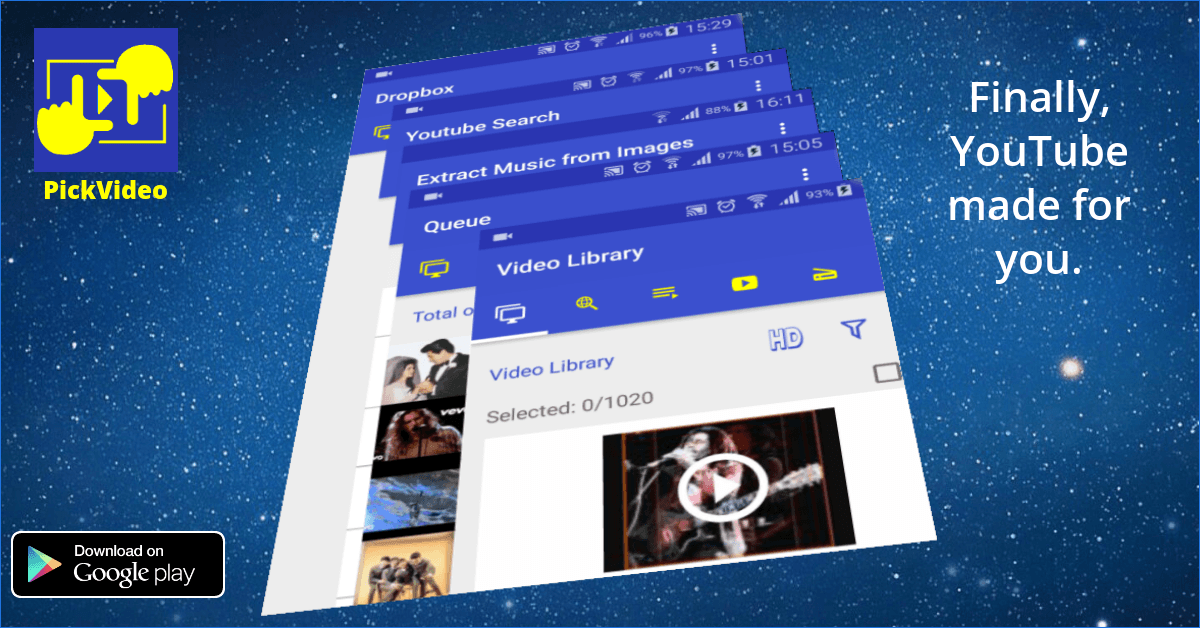 Scarica applicazione gratis: PickVideo apk per cellulare Android 4.0.3 e tablet.
