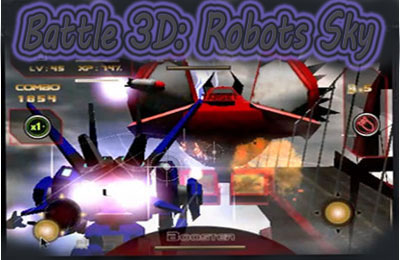 Scaricare gioco Sparatutto Battle 3D: Robots Sky per iPhone gratuito.