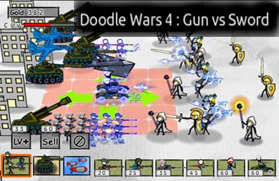 Scaricare Doodle Wars 4 : Gun vs Sword per iOS 3.0 iPhone gratuito.