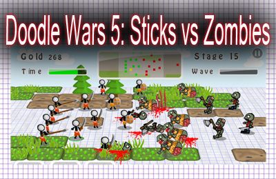 Scaricare gioco Strategia Doodle Wars 5: Sticks vs Zombies per iPhone gratuito.