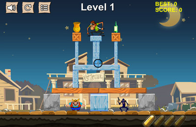 Cowboy Pixel Tower – Knock Them Off And Crush The Structure!