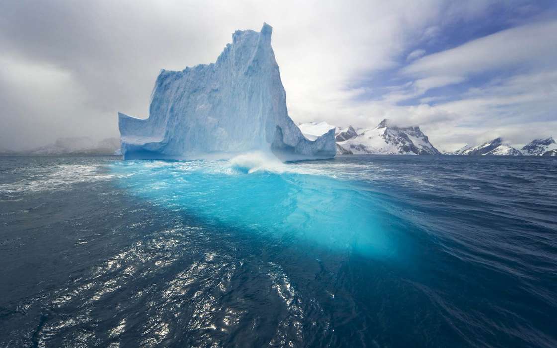 Icebergs,Sea,Landscape