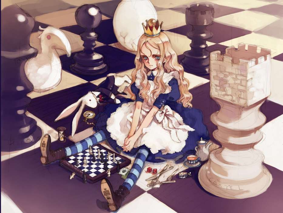 Anime, Girls, Alice in Wonderland