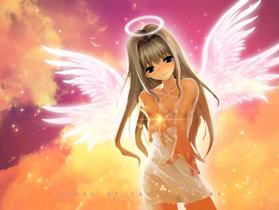 Anime, Girls, Angels