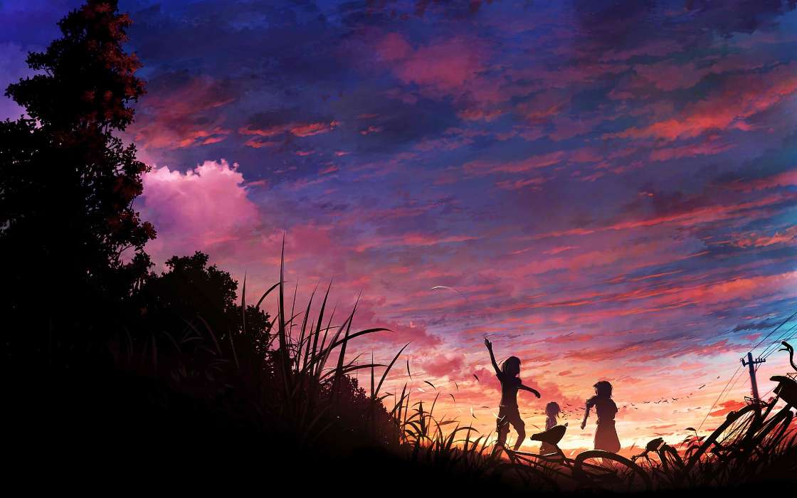 Anime,Sunset