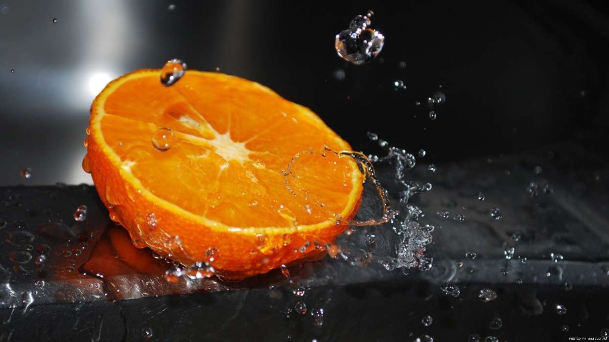 Oranges, Food, Fruits, Drops, Water