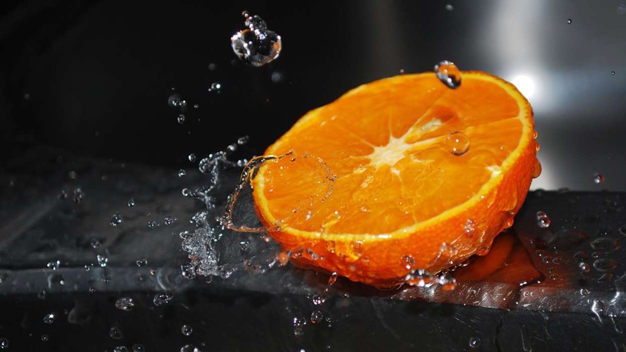 Oranges, Food, Fruits, Water
