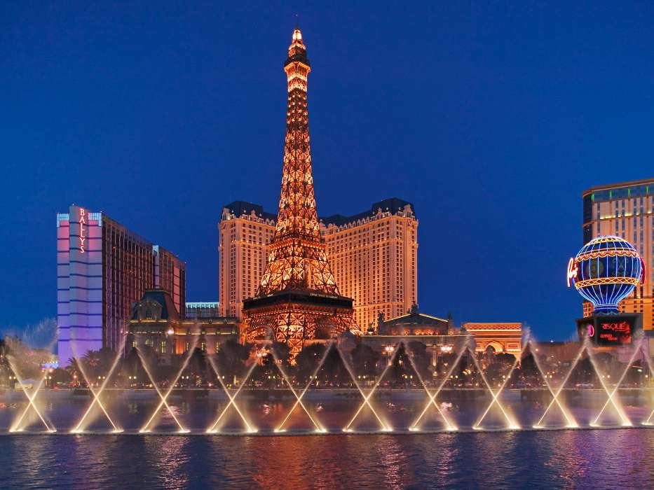 Architecture, Las Vegas, Cities, Night
