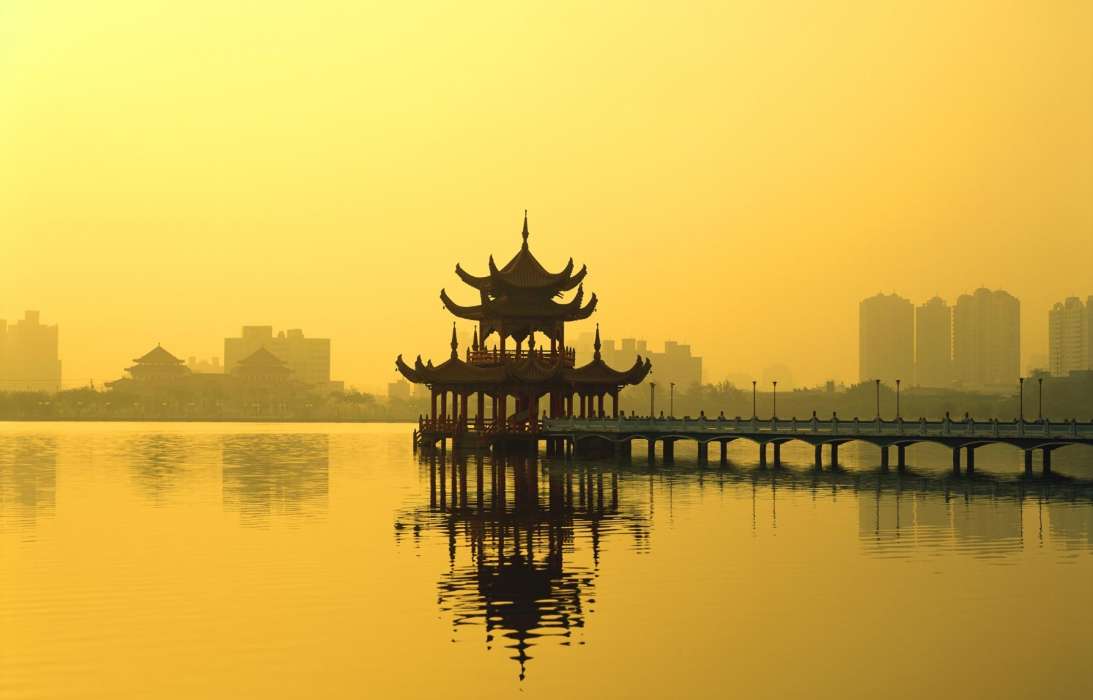 Water, Bridges, Architecture, Asia