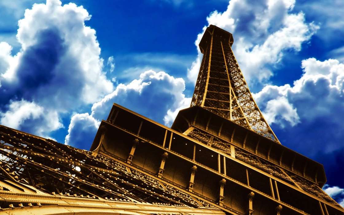 Sky, Architecture, Paris, Eiffel Tower