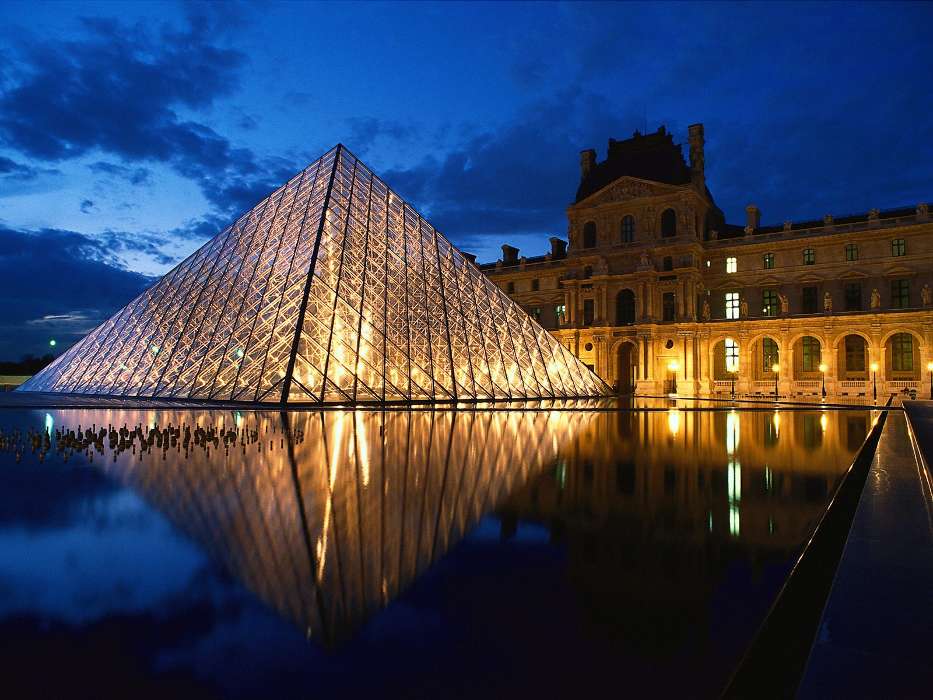 Architecture, Cities, Paris, Landscape, Louvre