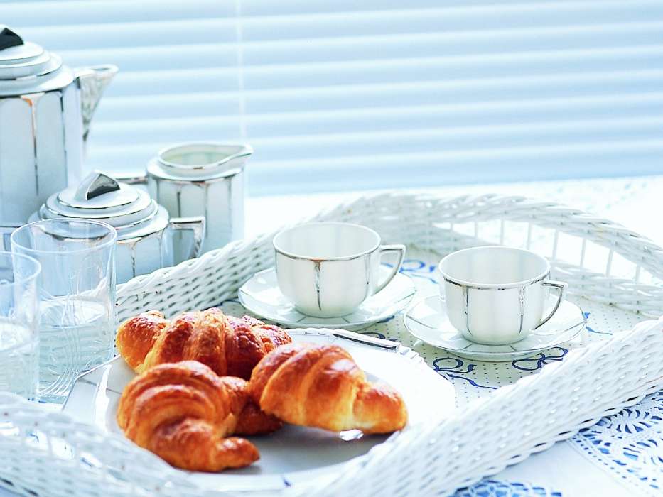Food, Objects, Croissants, Cups, Tablewares