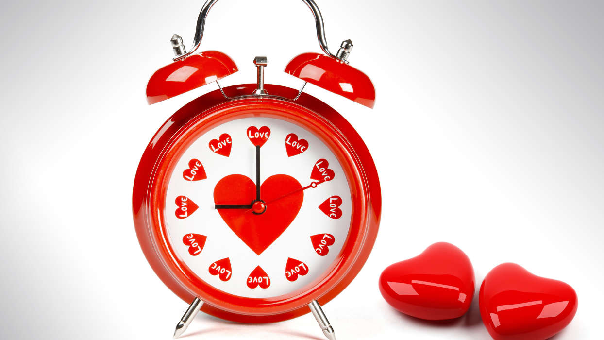 Clock, Love, Objects, Hearts
