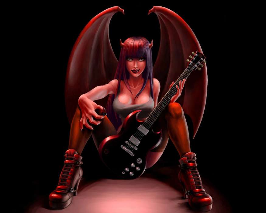 Demons, Girls, Fantasy, Guitars, Music