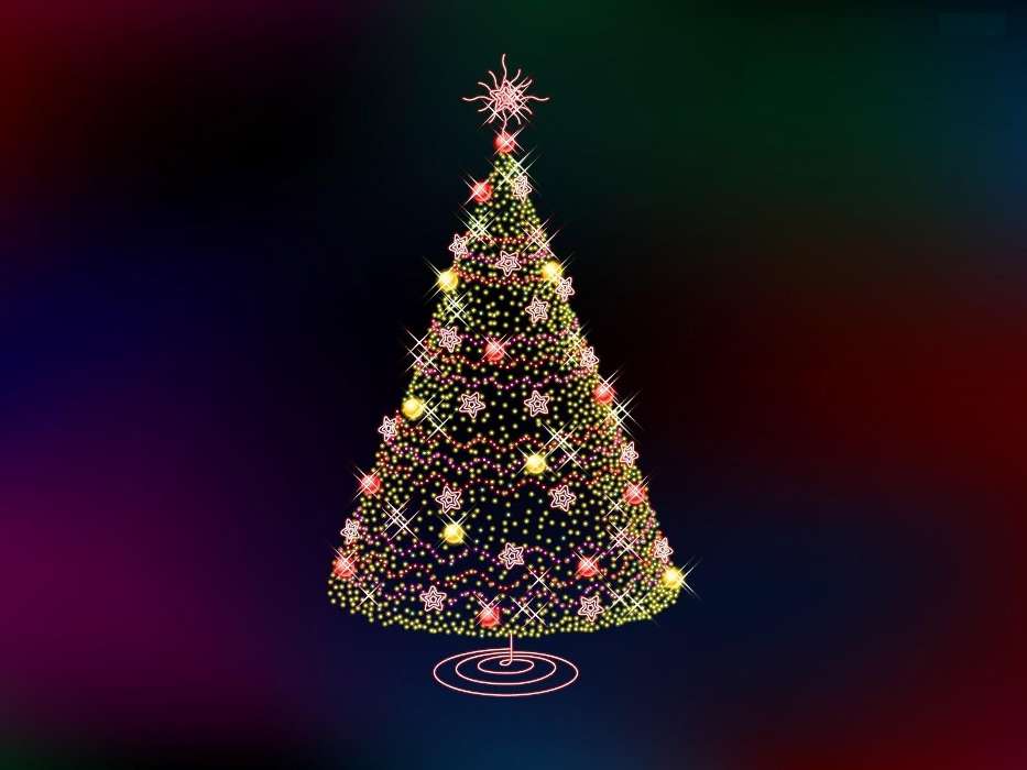 Holidays, Trees, New Year, Fir-trees, Christmas, Xmas, Drawings