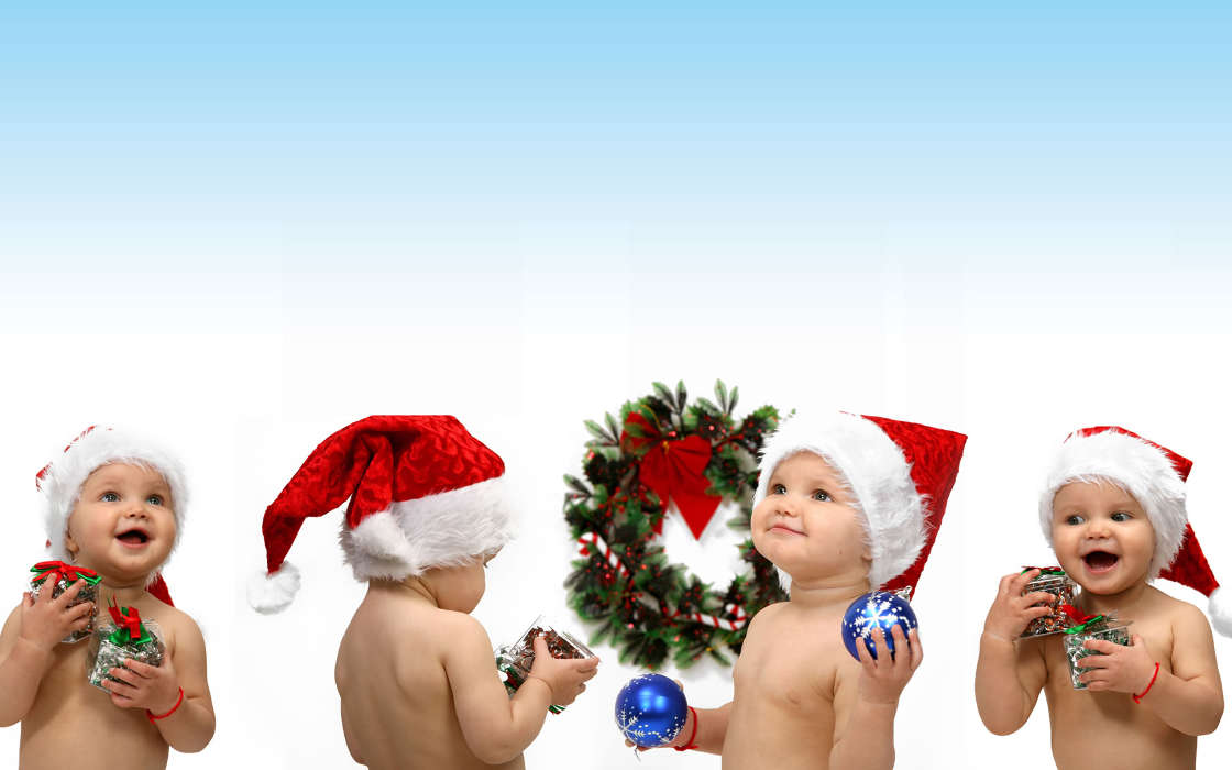 Children, New Year, Holidays, Christmas, Xmas