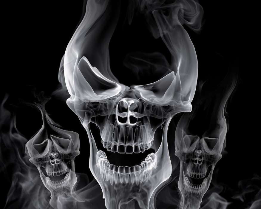 Smoke, Background, Skeletons