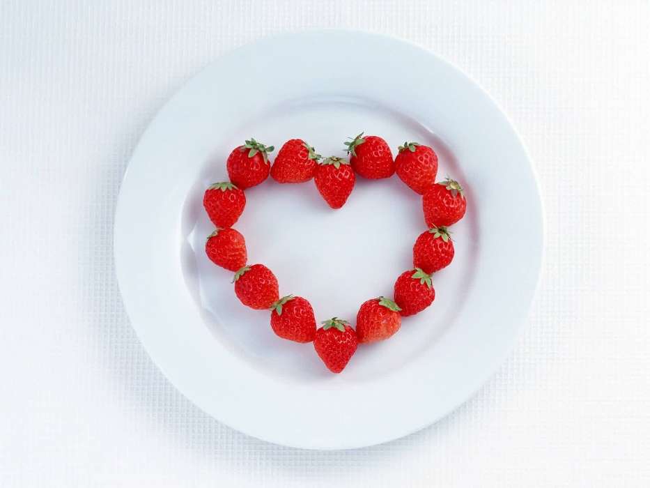 Fruits, Food, Strawberry, Hearts, Love, Valentine&#039;s day, Berries
