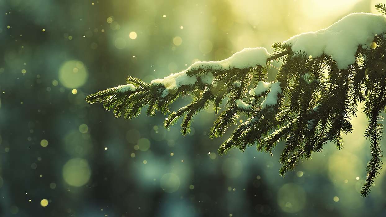 Fir-trees,Background,Snow