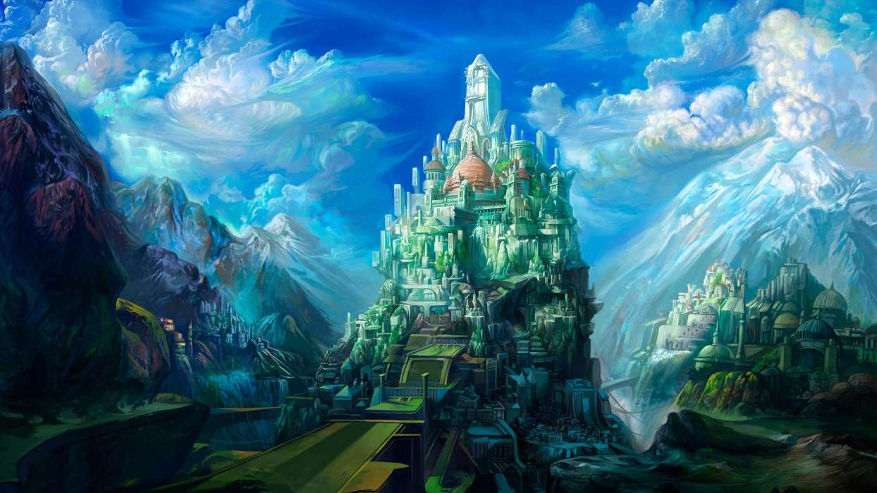 Fantasy, Clouds, Castles